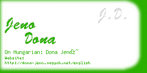 jeno dona business card